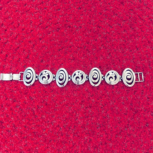 Brighton Contempo Link Bracelet Silver Plated Scrolled Oval Round Designs - Picture 3 of 17